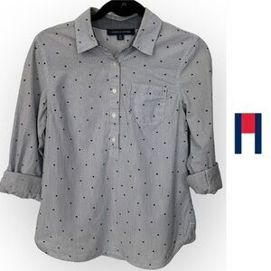 Tommy Hilfiger Stars & Stripes Front Button Long Sleeve Shirt, Size SP, MSRP $69